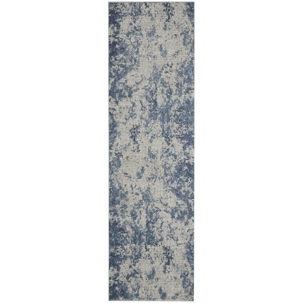 Rustic Textures RUS16 Grey/Blue Rugs #color_grey/blue