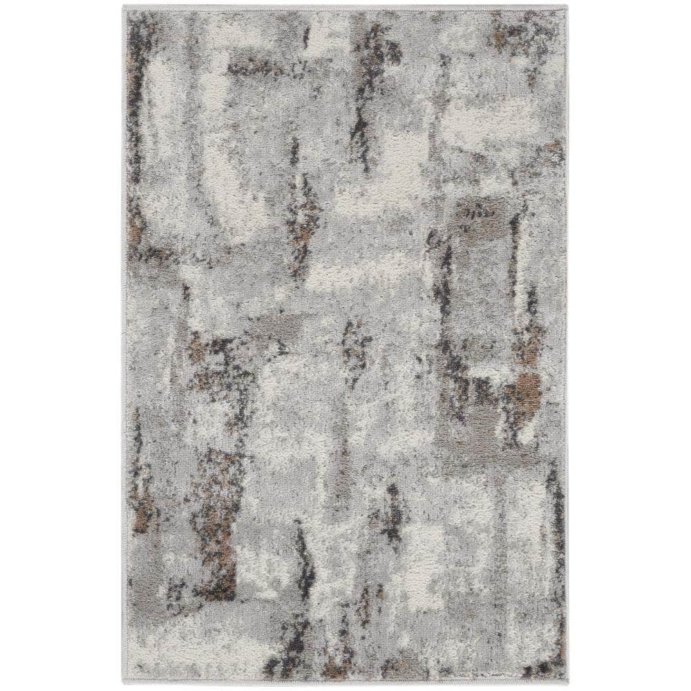 Elation ETN06 Grey Ivory Rugs #color_grey ivory