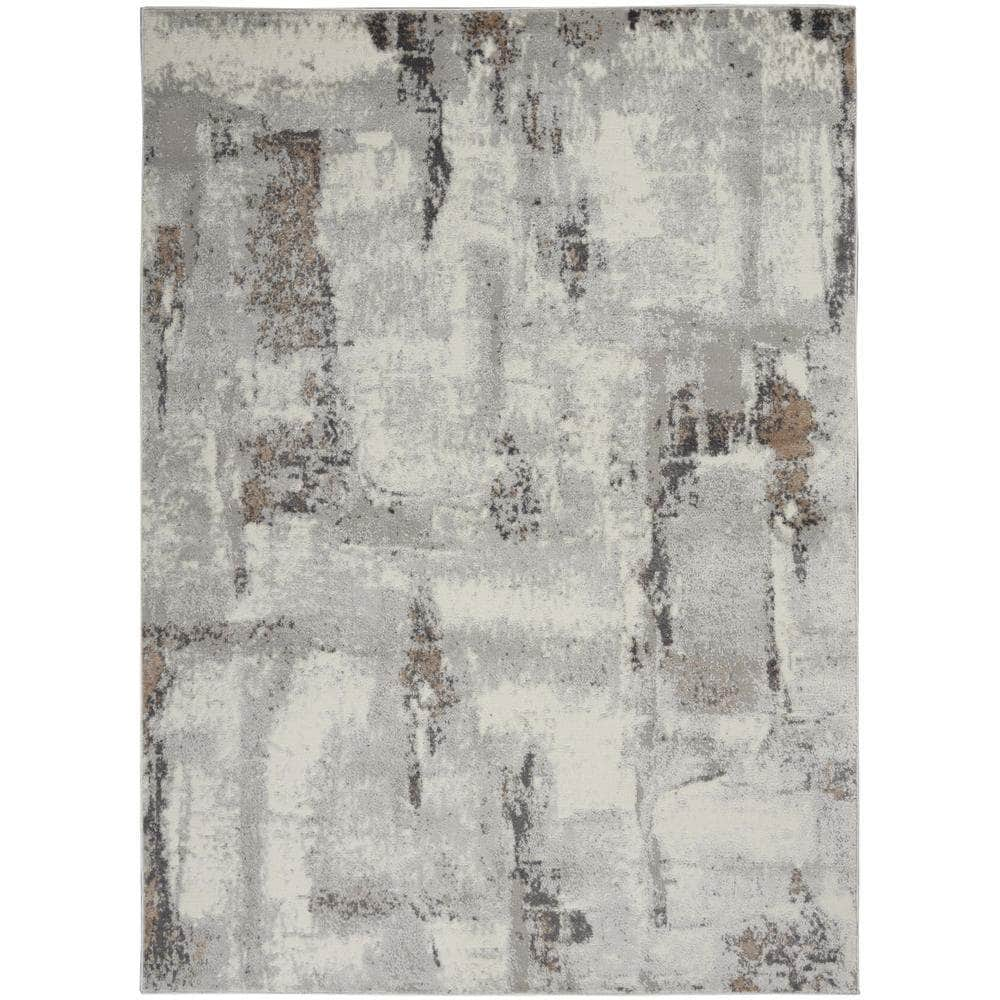 Elation ETN06 Grey Ivory Rugs #color_grey ivory