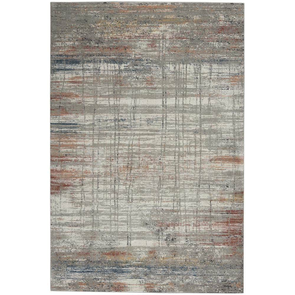 Rustic Textures RUS12 Grey/Multi Rugs #color_grey/multi