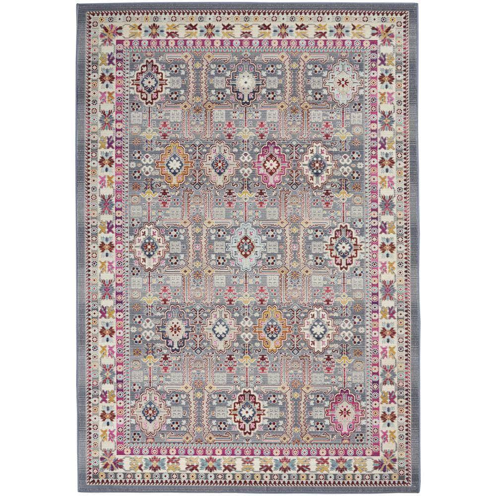 Vintage Kashan VKA05 Grey/Multi Rugs #color_grey/multi