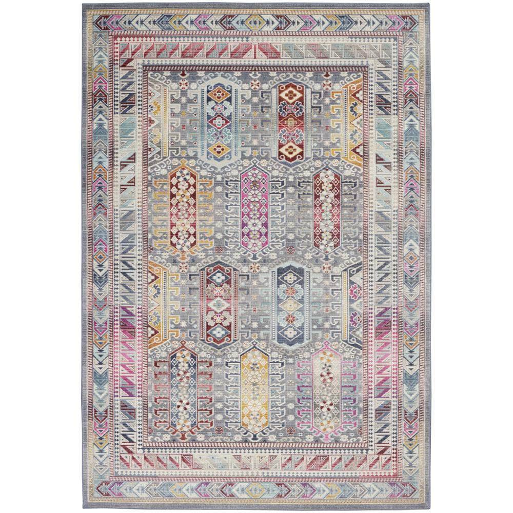 Vintage Kashan VKA06 Grey/Multi Rugs #color_grey/multi