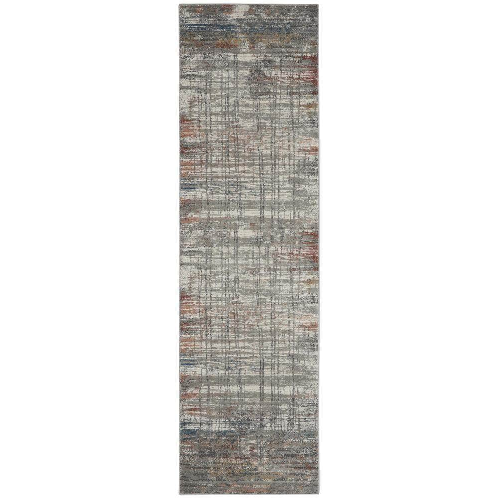 Rustic Textures RUS12 Grey/Multi Rugs #color_grey/multi