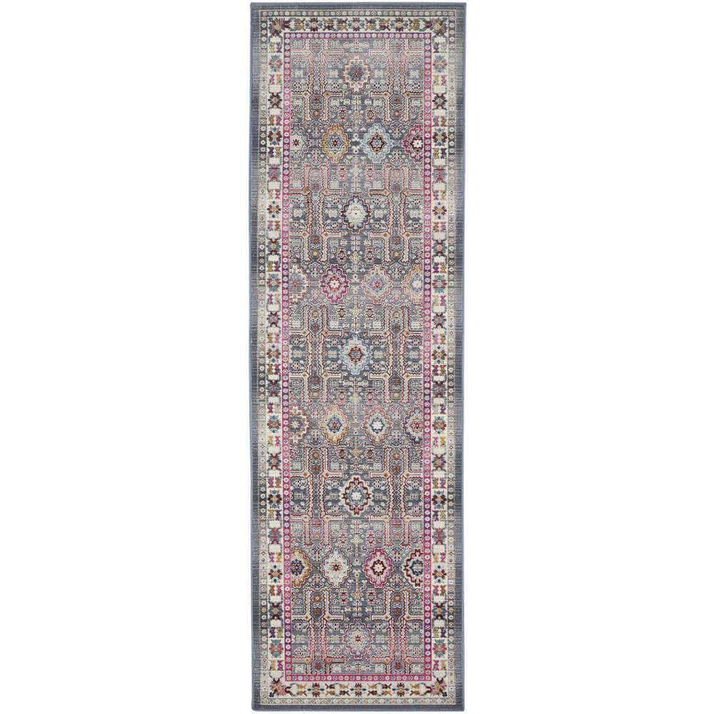 Vintage Kashan VKA05 Grey/Multi Rugs #color_grey/multi