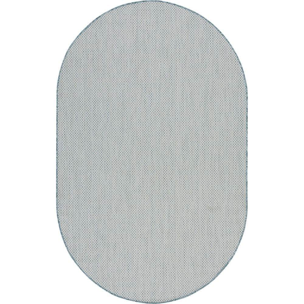 Courtyard COU01 Ivory/Aqua Rug #color_ivory/aqua