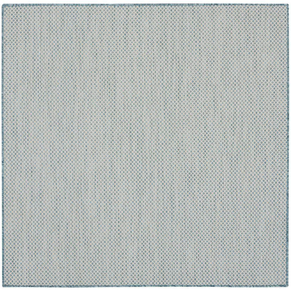 Courtyard COU01 Ivory/Aqua Rug #color_ivory/aqua