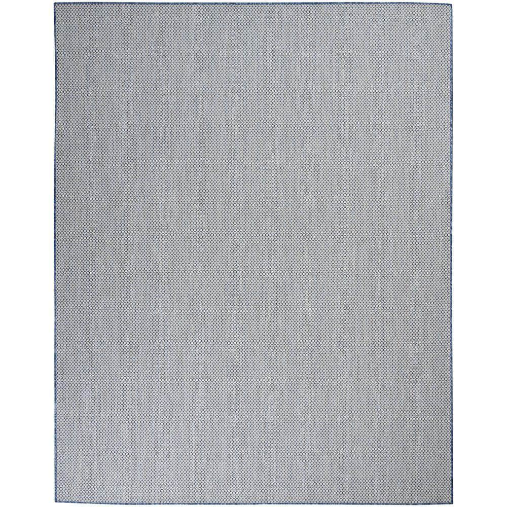 Courtyard COU01 Ivory Blue Rug #color_ivory blue