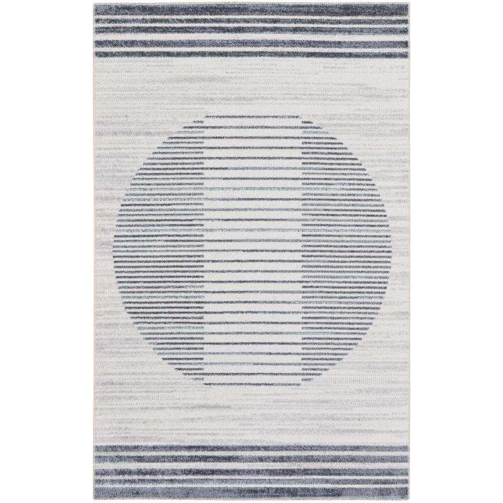 Astra Machine Washable ASW05 Ivory Blue Rugs #color_ivory blue