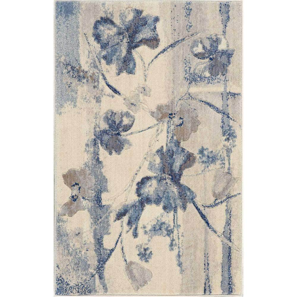 Somerset ST18 Ivory/Blue Rugs #color_ivory/blue