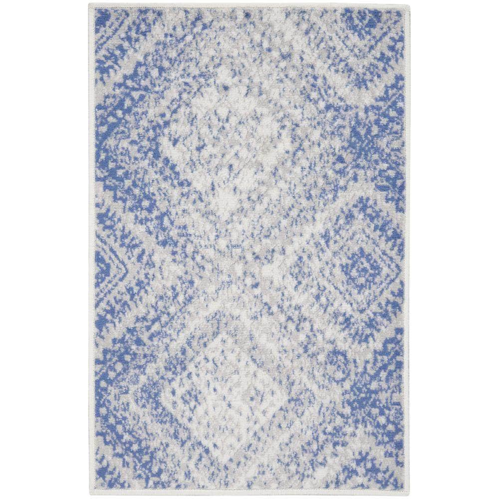 Whimsicle WHS17 Ivory Blue Rugs #color_ivory blue