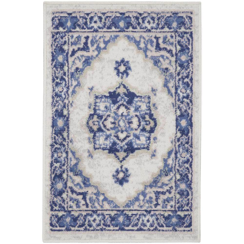 Whimsicle WHS03 Ivory Blue Rugs #color_ivory blue