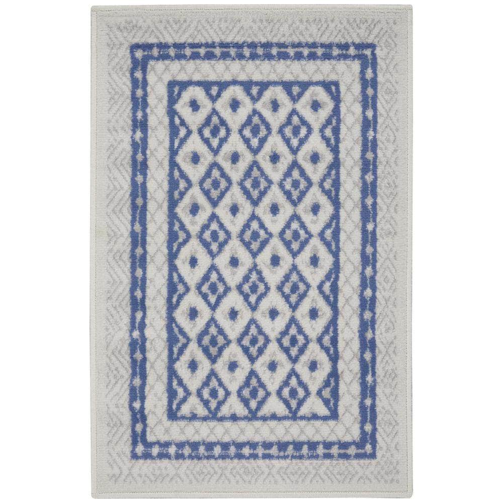 Whimsicle WHS13 Ivory Blue Rugs #color_ivory blue