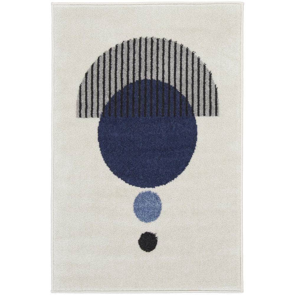 Modern Passion MDP04 Ivory Blue Rugs #color_ivory blue