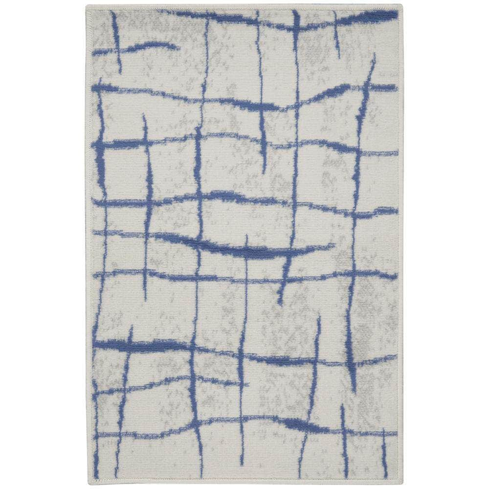 Whimsicle WHS09 Ivory Blue Rugs #color_ivory blue