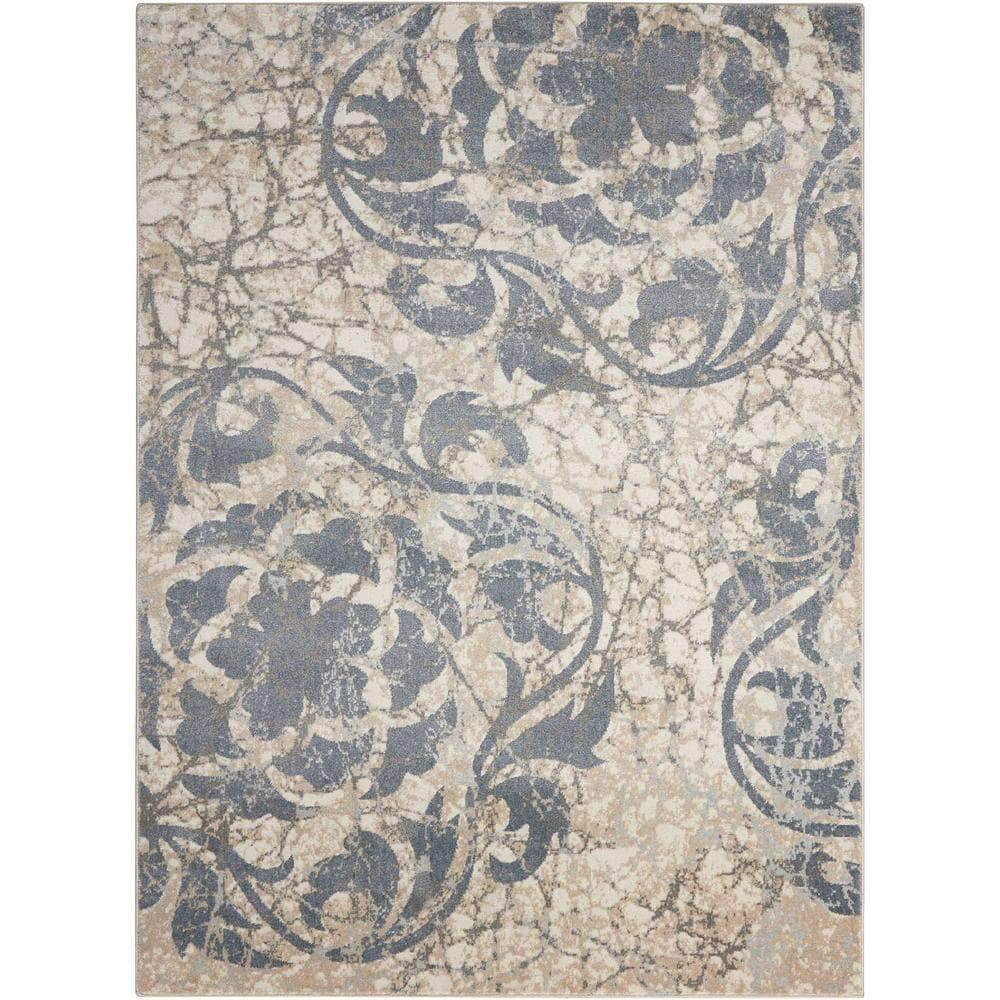 Maxell MAE10 Ivory/Blue Rugs #color_ivory/blue