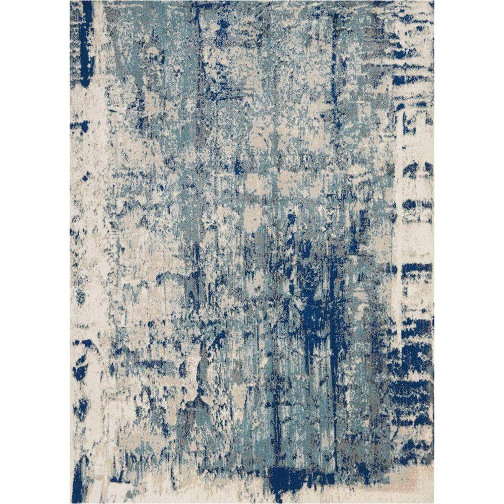 Maxell MAE16 Ivory/Blue Rugs #color_ivory/blue