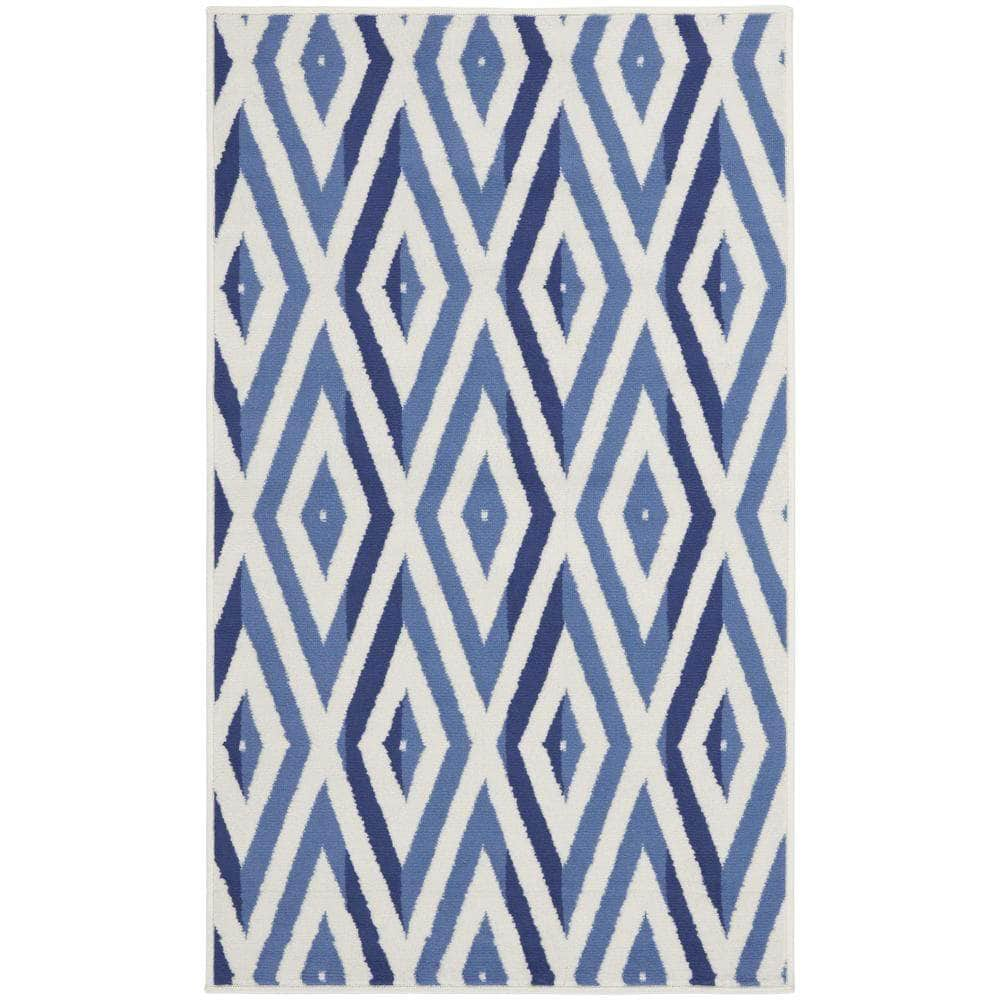 Whimsicle WHS04 Ivory Blue Rugs #color_ivory blue