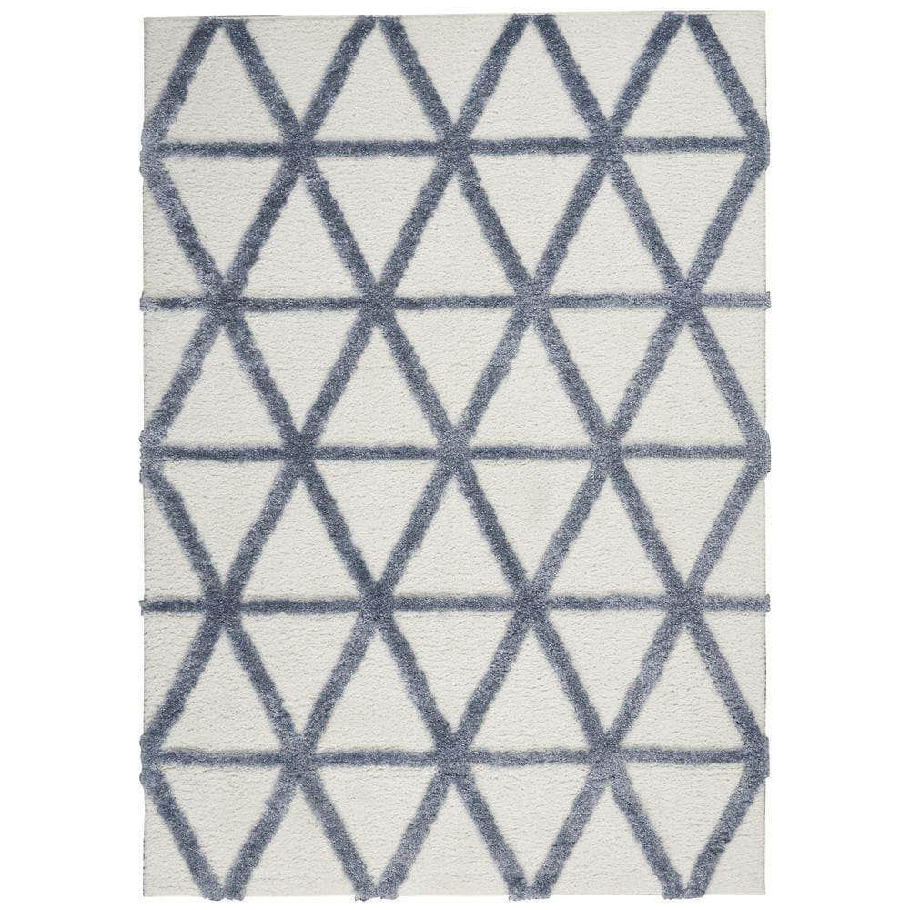 Melfi MLF01 Ivory Blue Rugs #color_ivory blue