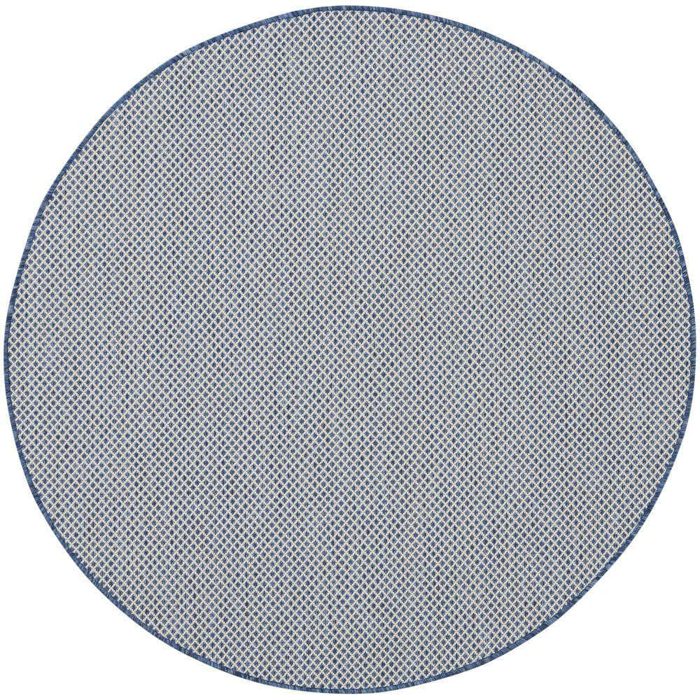 Courtyard COU01 Ivory Blue Rug #color_ivory blue