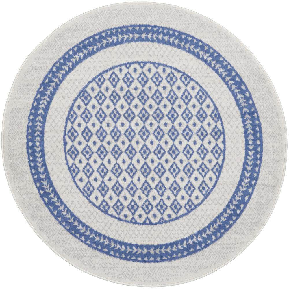 Whimsicle WHS13 Ivory Blue Rugs #color_ivory blue