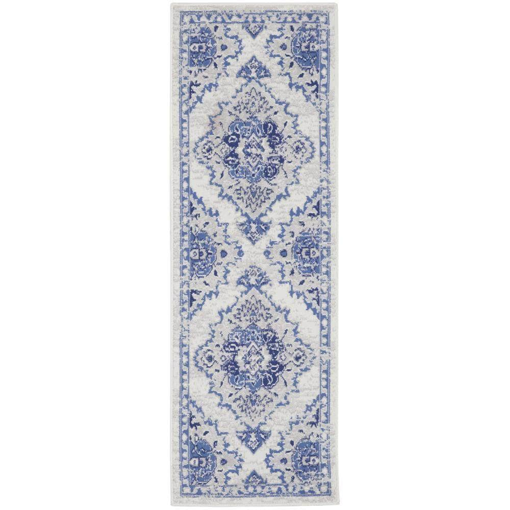 Whimsicle WHS14 Ivory Blue Rugs #color_ivory blue