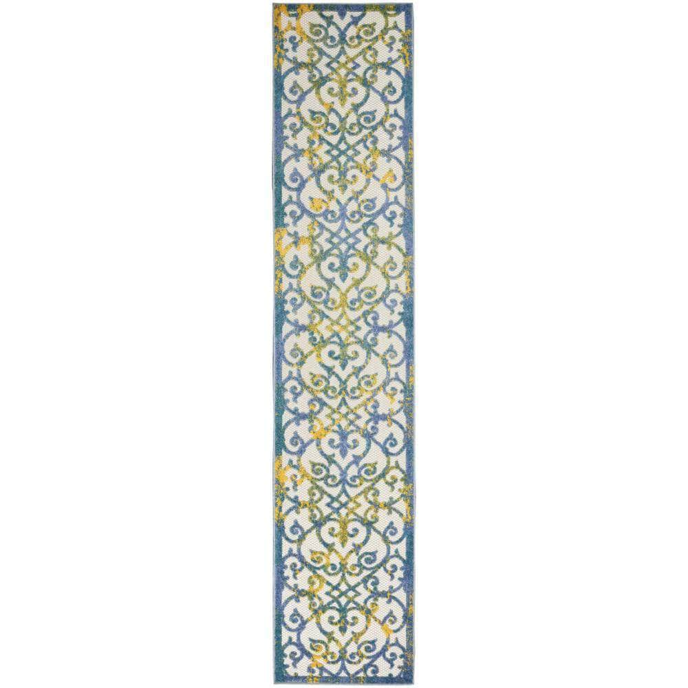 Aloha ALH21 Ivory Blue Rugs #color_ivory blue