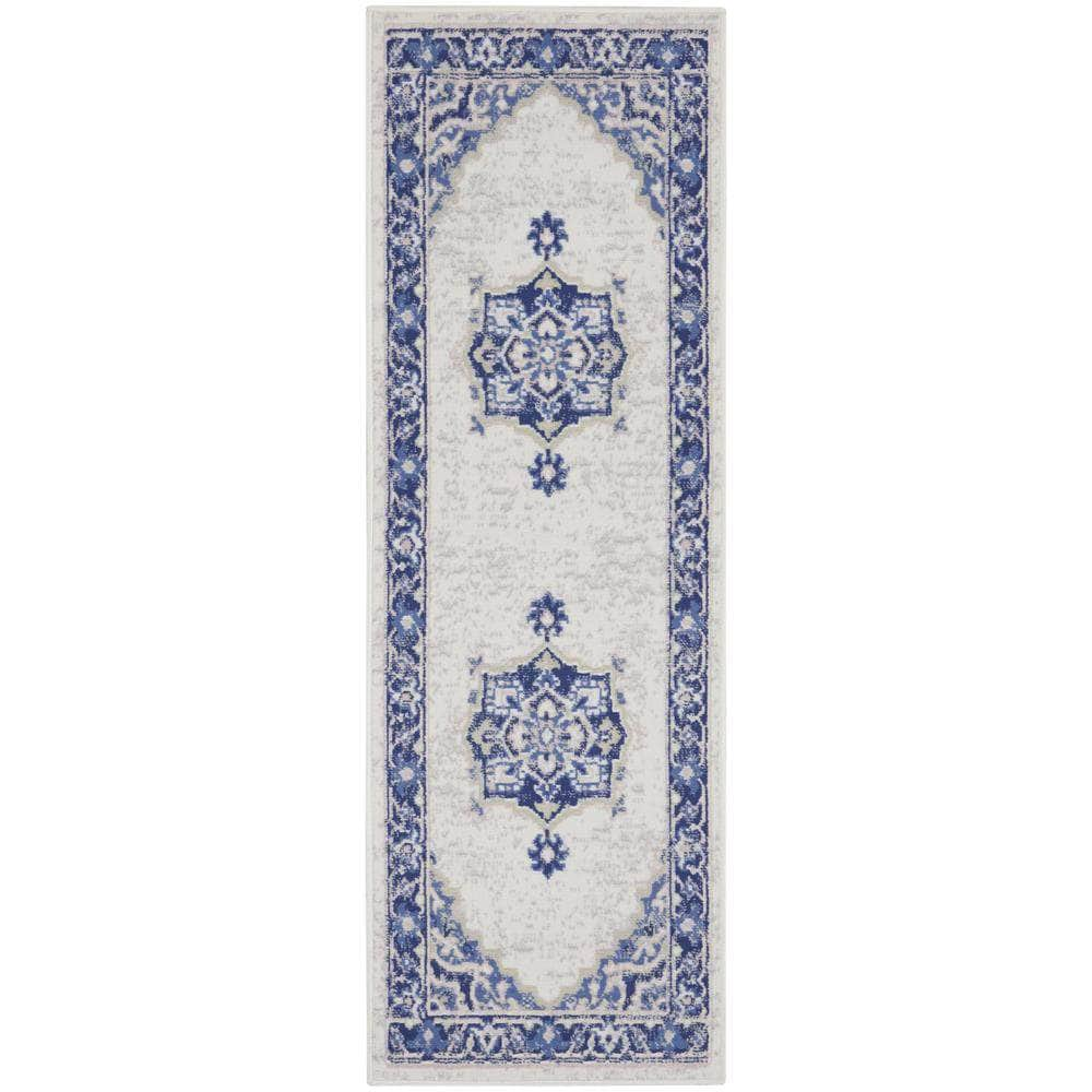 Whimsicle WHS03 Ivory Blue Rugs #color_ivory blue