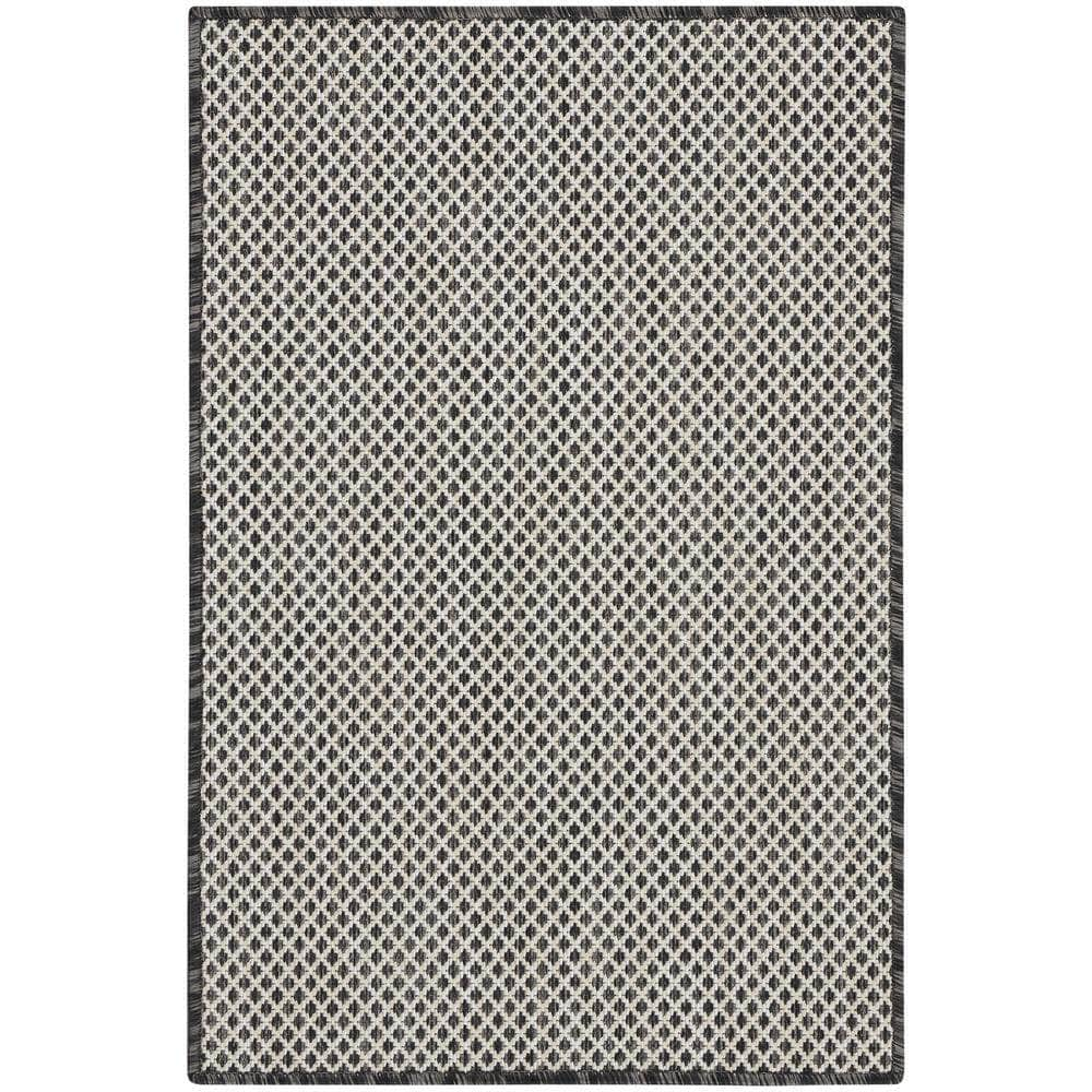 Courtyard COU01 Ivory Charcoal Rugs #color_ivory charcoal