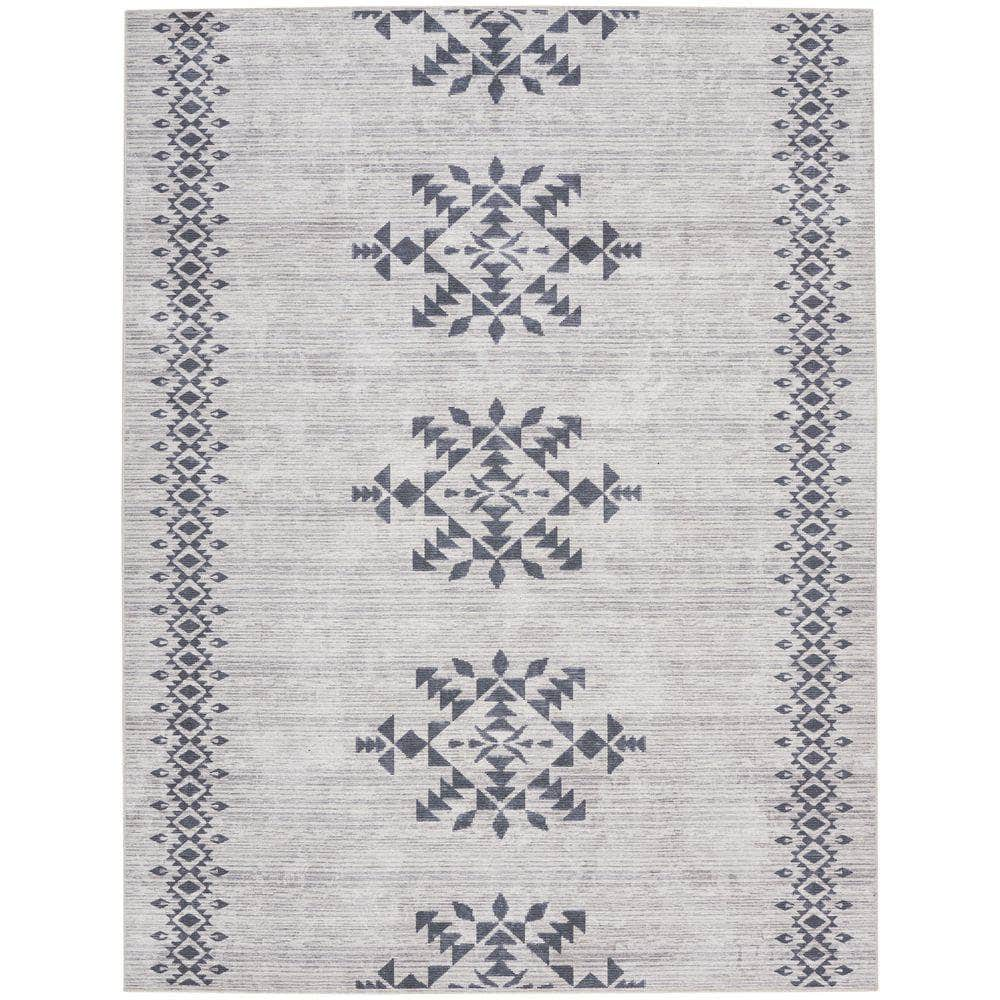 Machine Washable Series 1 SR109 Ivory/Charcoal Rug #color_ivory/charcoal