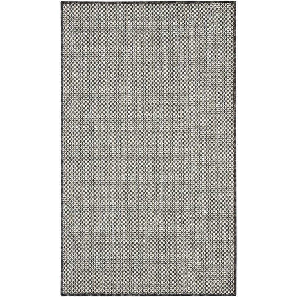 Courtyard COU01 Ivory Charcoal Rugs #color_ivory charcoal