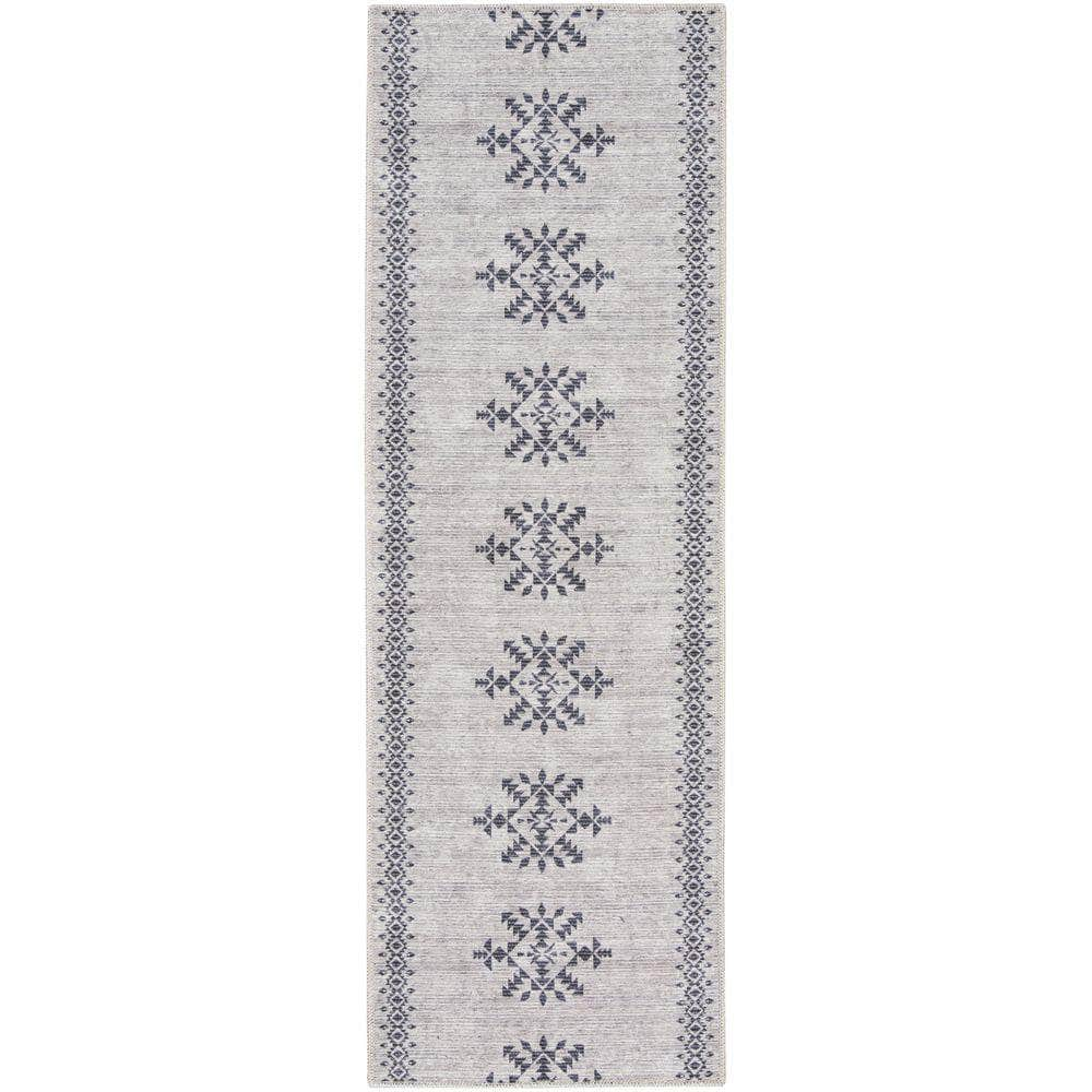 Machine Washable Series 1 SR109 Ivory/Charcoal Rug #color_ivory/charcoal