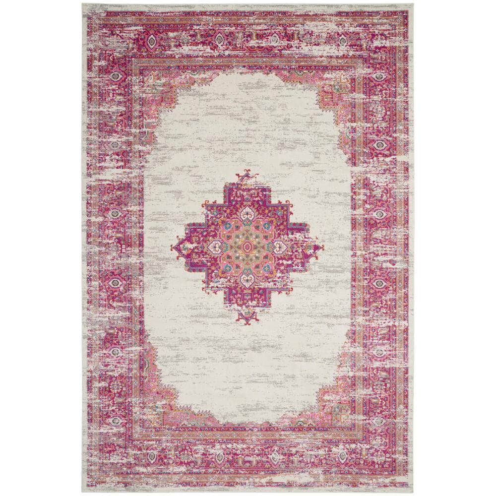 Passion PSN03 Ivory/Fuchsia Rugs #color_ivory/fuchsia