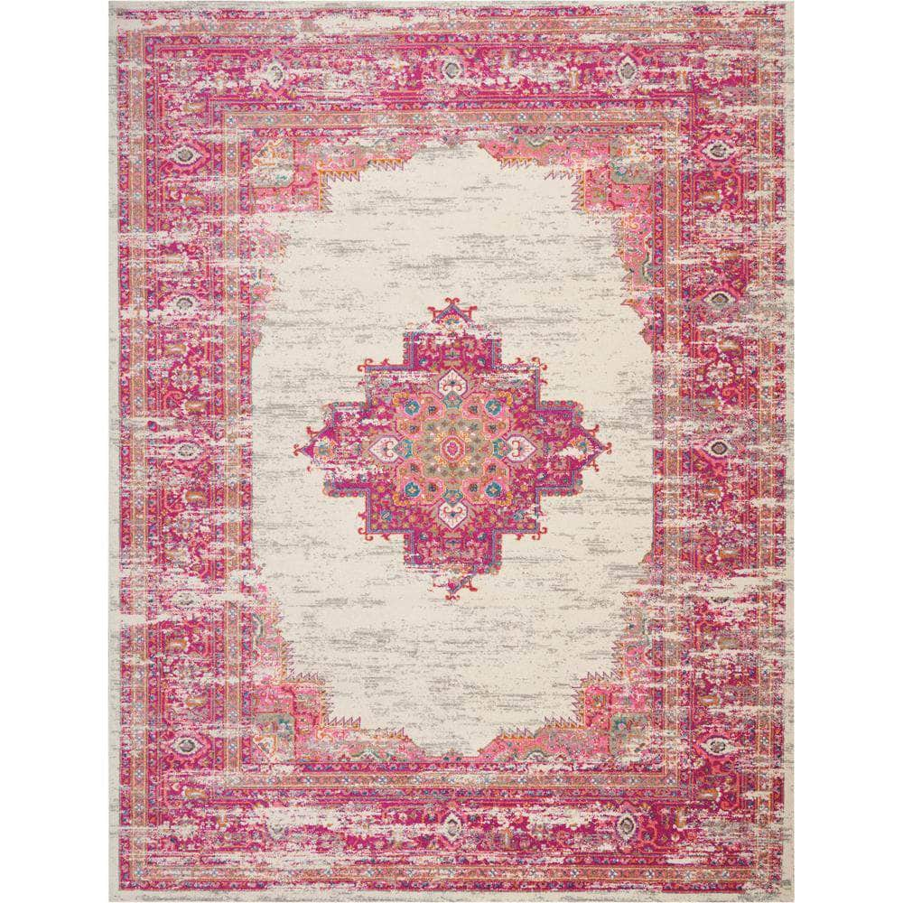 Passion PSN03 Ivory/Fuchsia Rugs #color_ivory/fuchsia