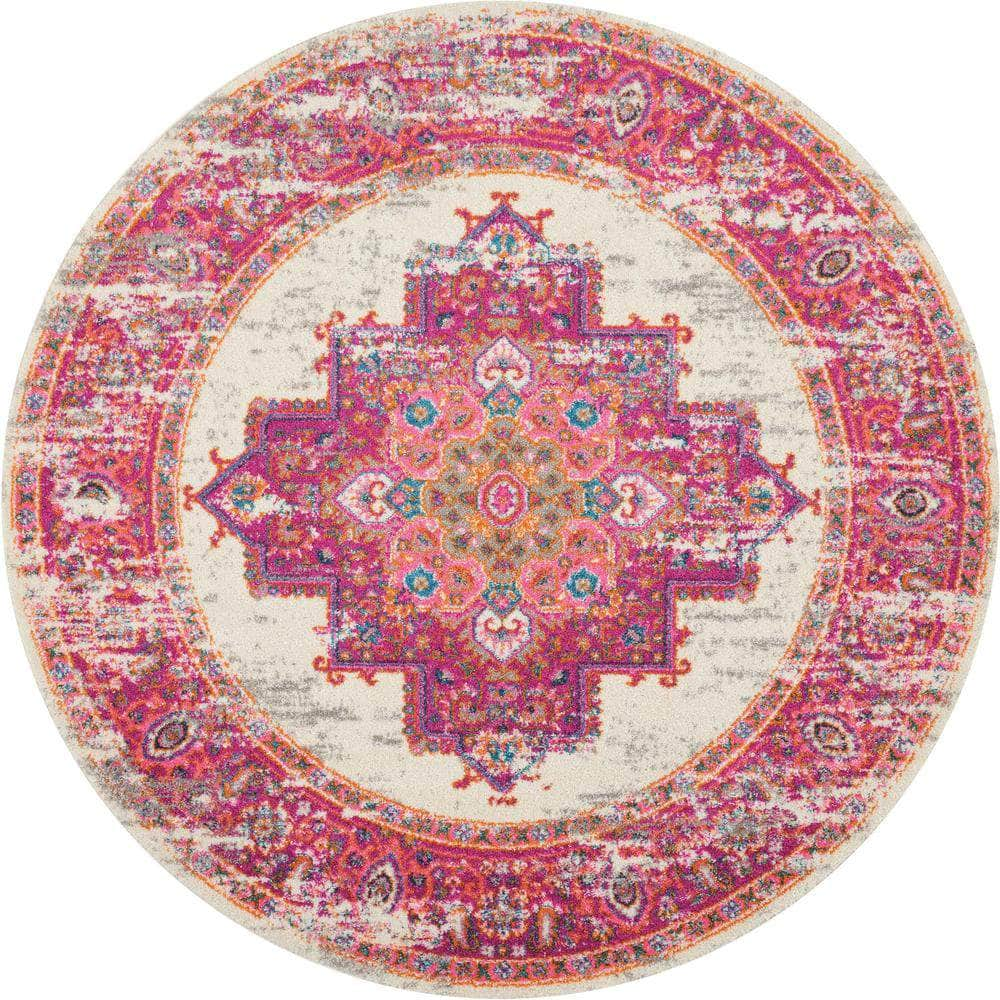 Passion PSN03 Ivory/Fuchsia Rugs #color_ivory/fuchsia