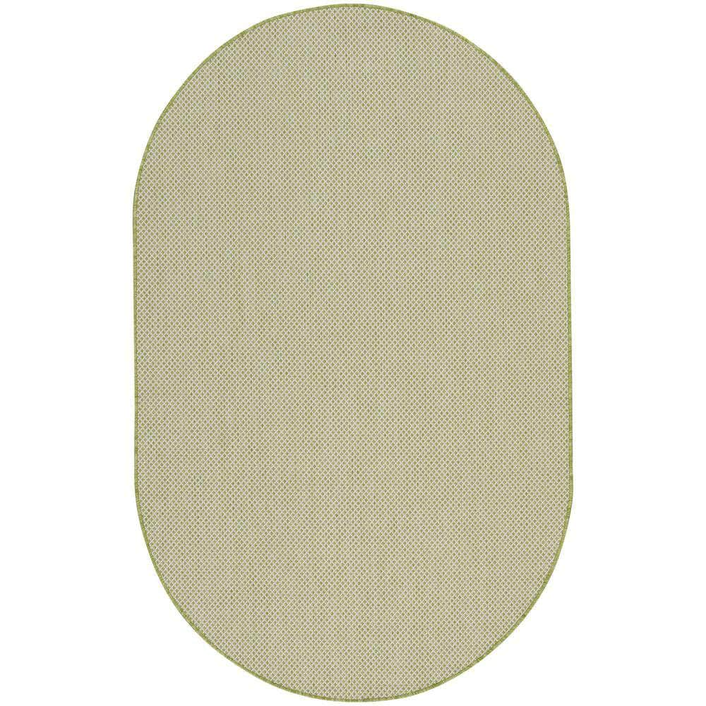 Courtyard COU01 Ivory Green Rug #color_ivory green