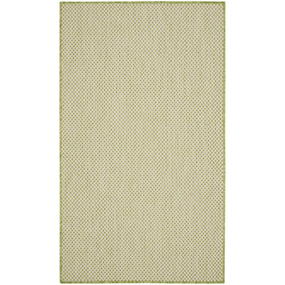 Courtyard COU01 Ivory Green Rugs #color_ivory green