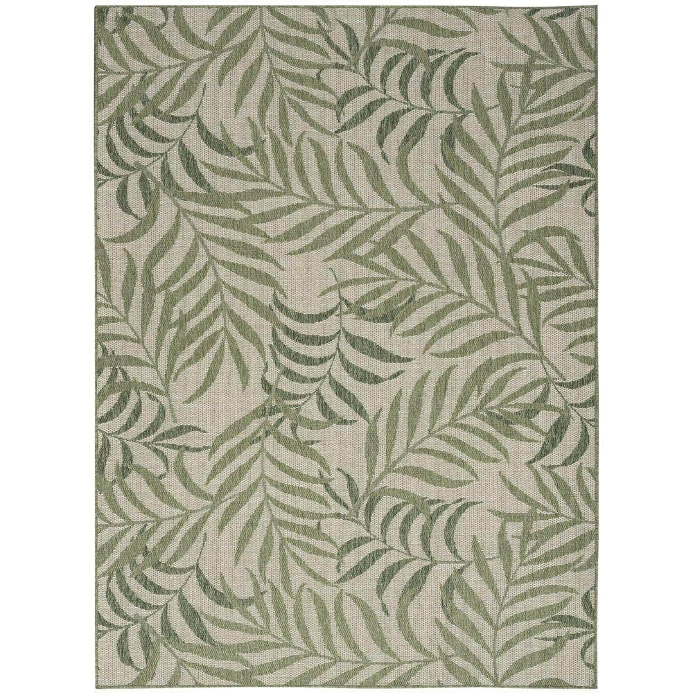 Garden Oasis GOA01 Ivory Green Rug #color_ivory green