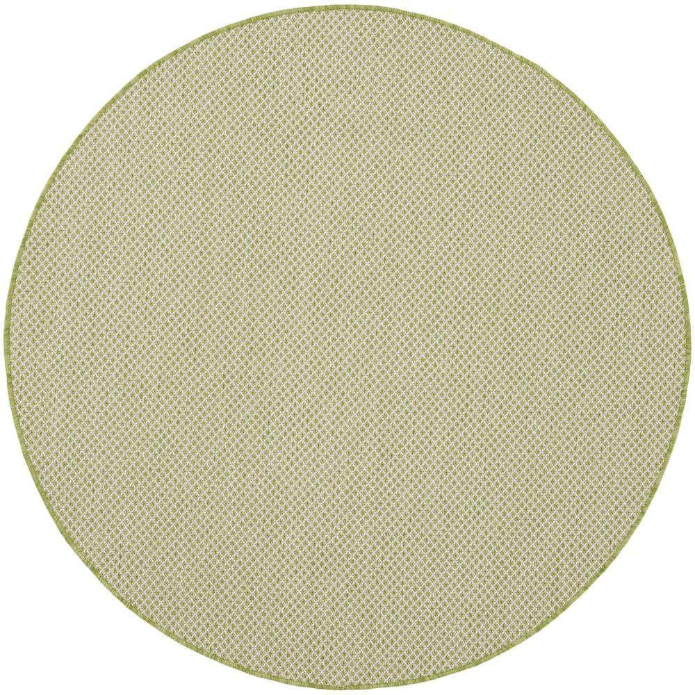 Courtyard COU01 Ivory Green Rug #color_ivory green