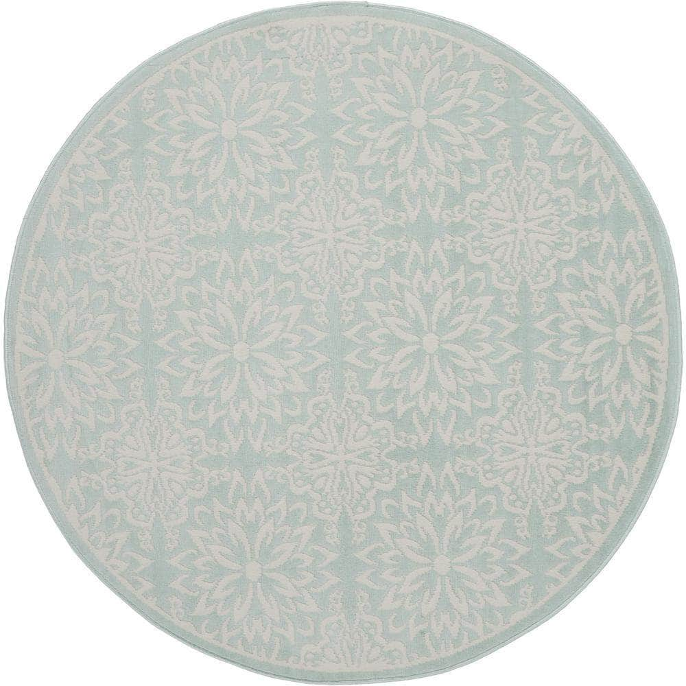 Jubilant JUB06 Ivory/Green Rugs #color_ivory/green