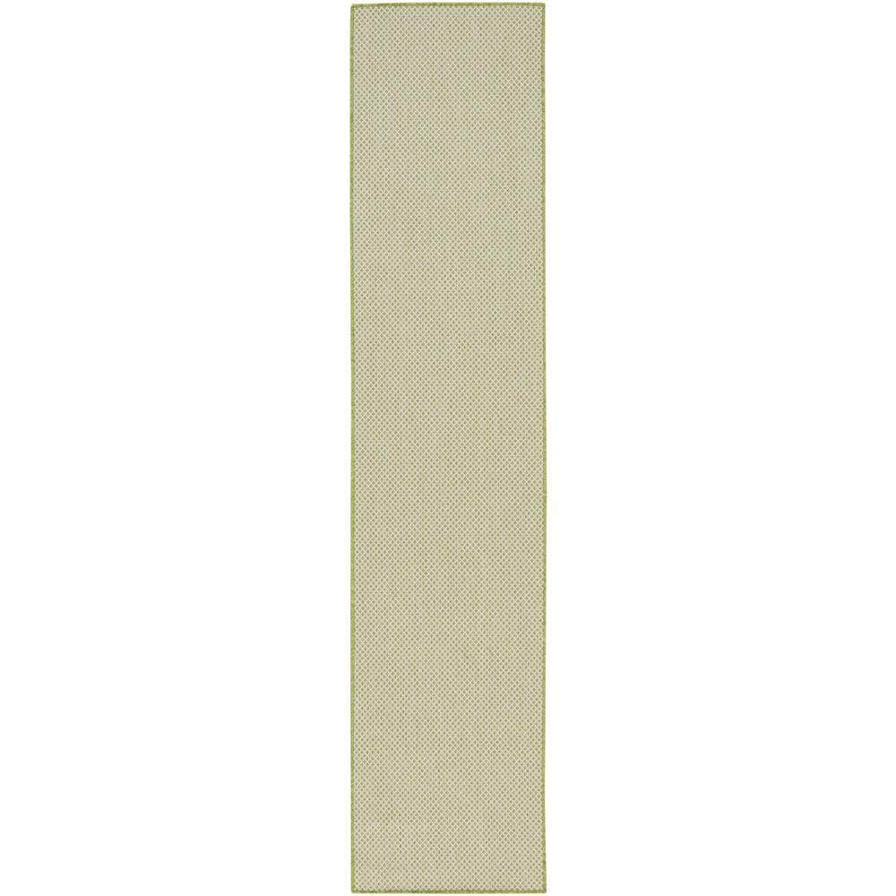 Courtyard COU01 Ivory Green Rug #color_ivory green