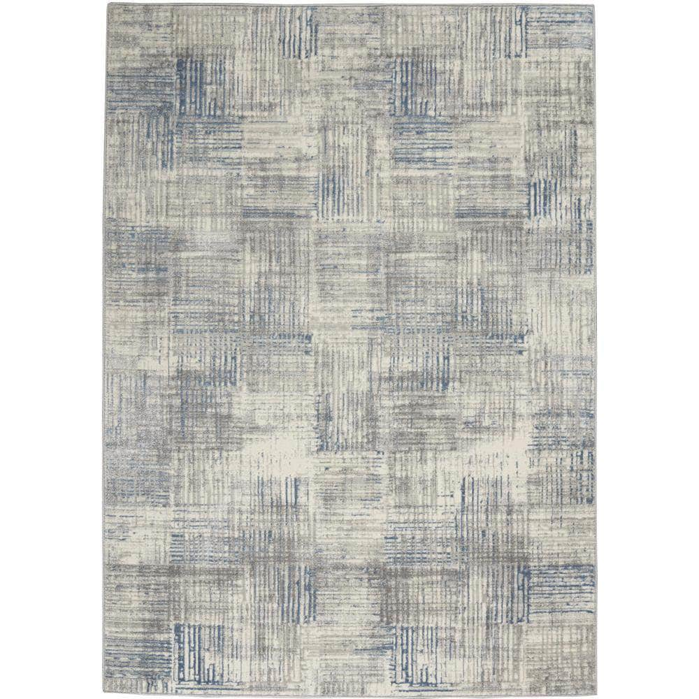 Solace SLA03 Ivory/Grey/Blue Rugs #color_ivory/grey/blue