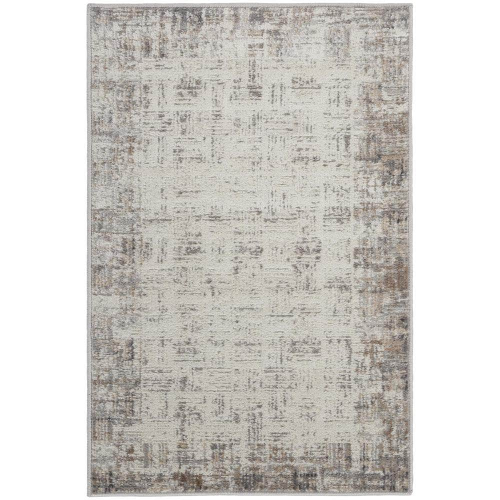 Elation ETN05 Ivory Grey Rugs #color_ivory grey