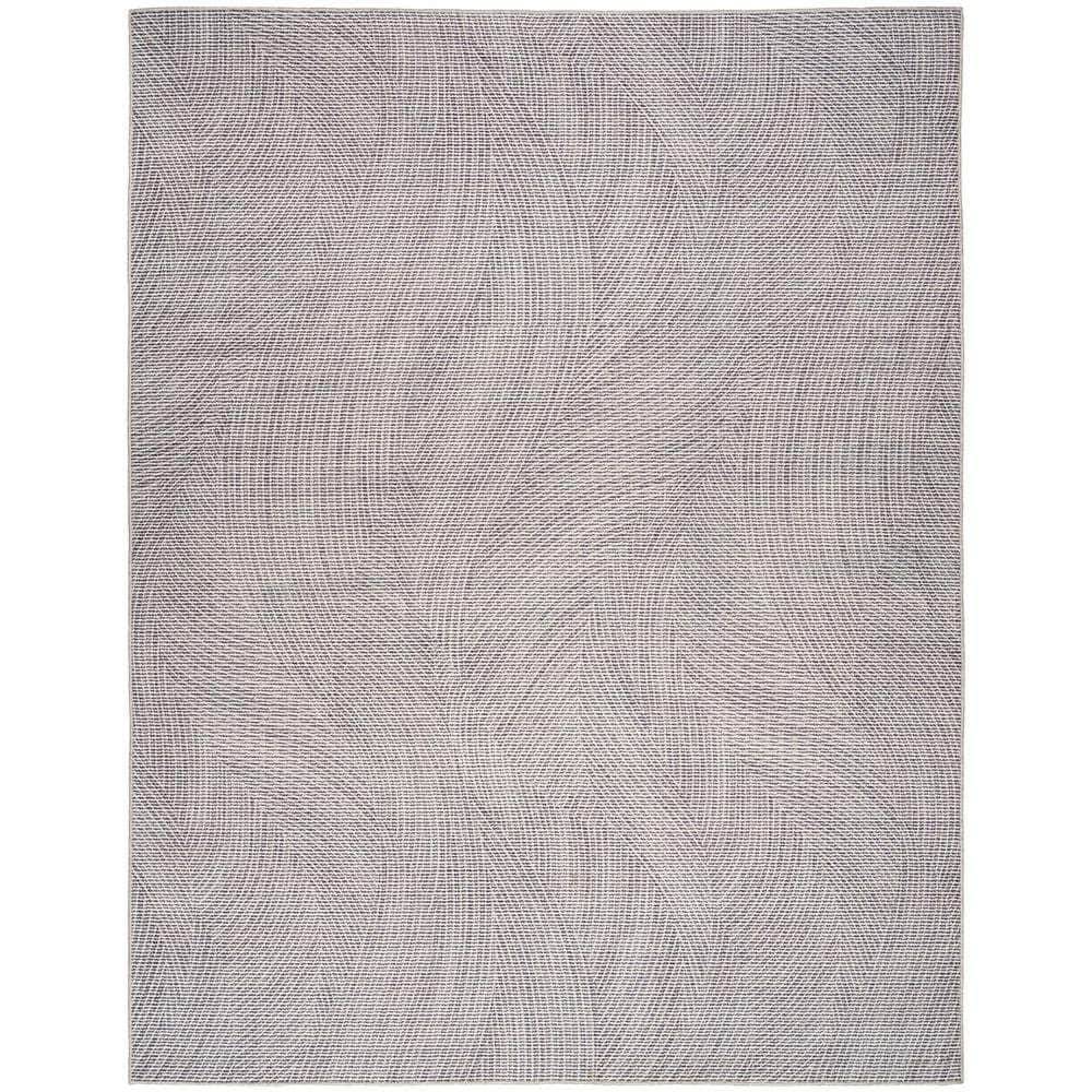 Nourison Washables NWB10 Ivory Grey Rug #color_ivory grey