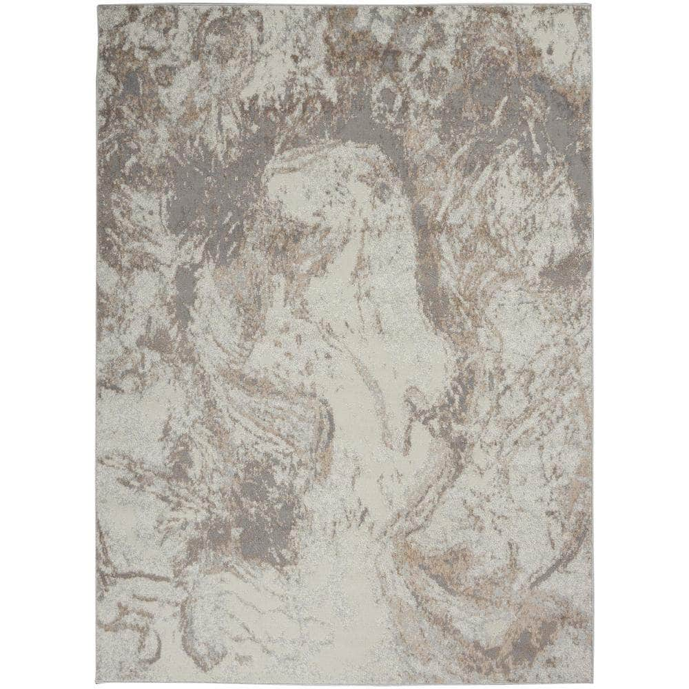 Elation ETN02 Ivory Grey Rugs #color_ivory grey