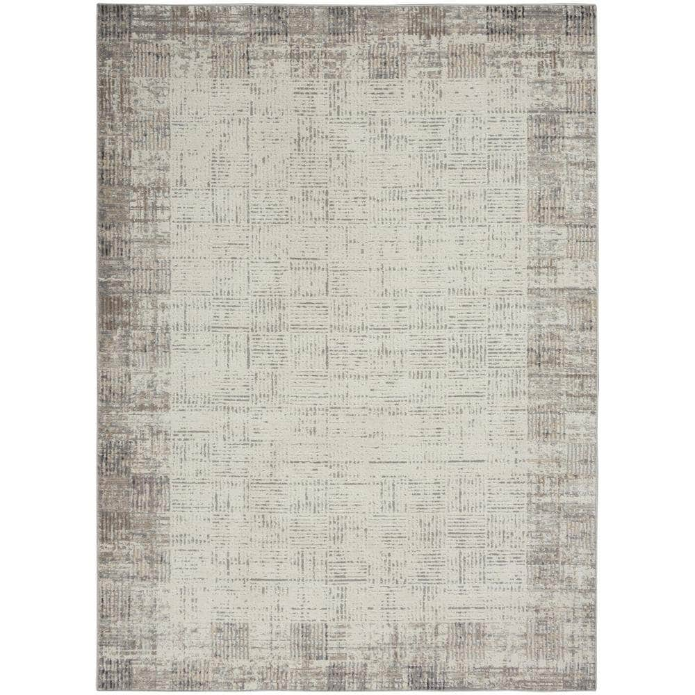 Elation ETN05 Ivory Grey Rugs #color_ivory grey