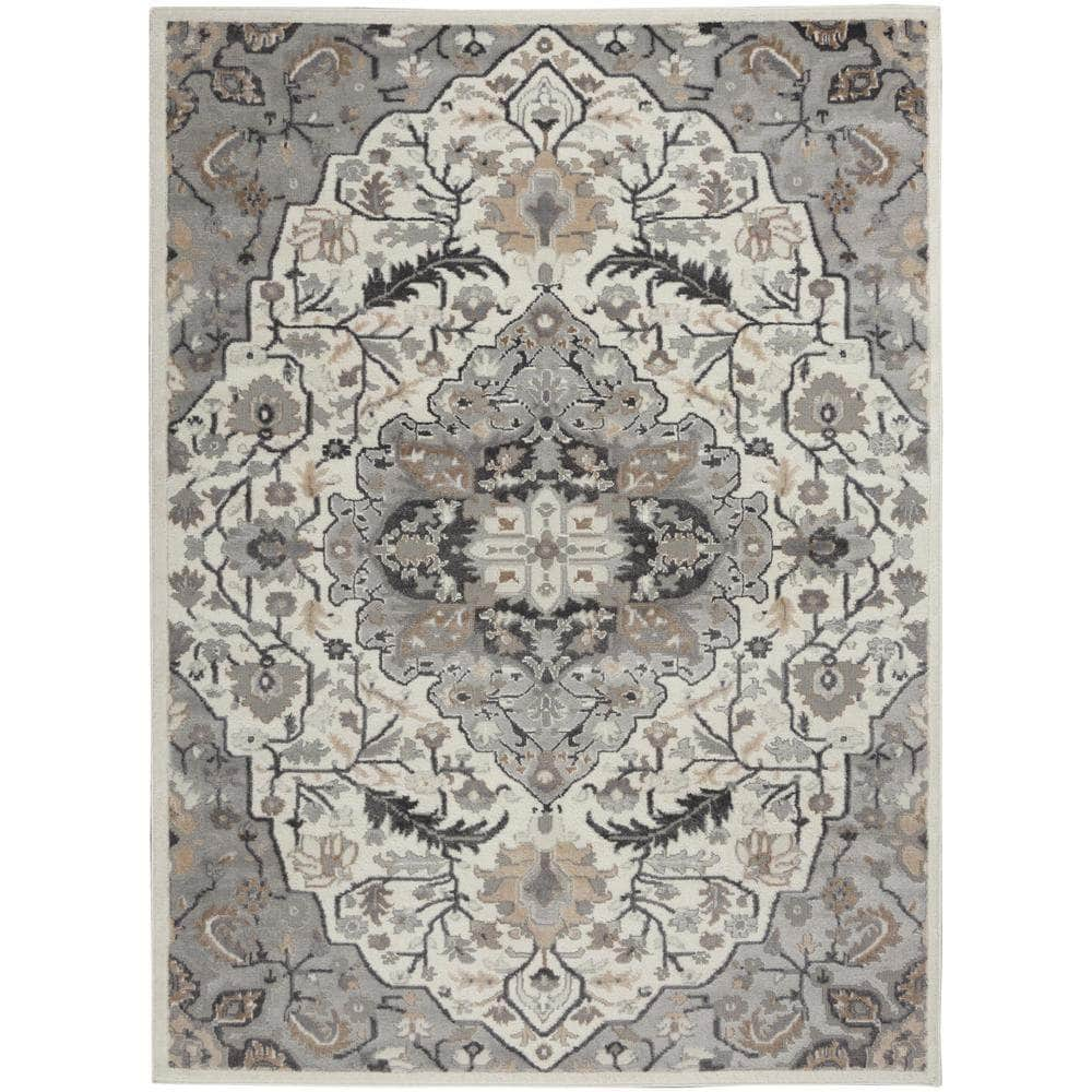 Elation ETN09 Ivory Grey Rugs #color_ivory grey