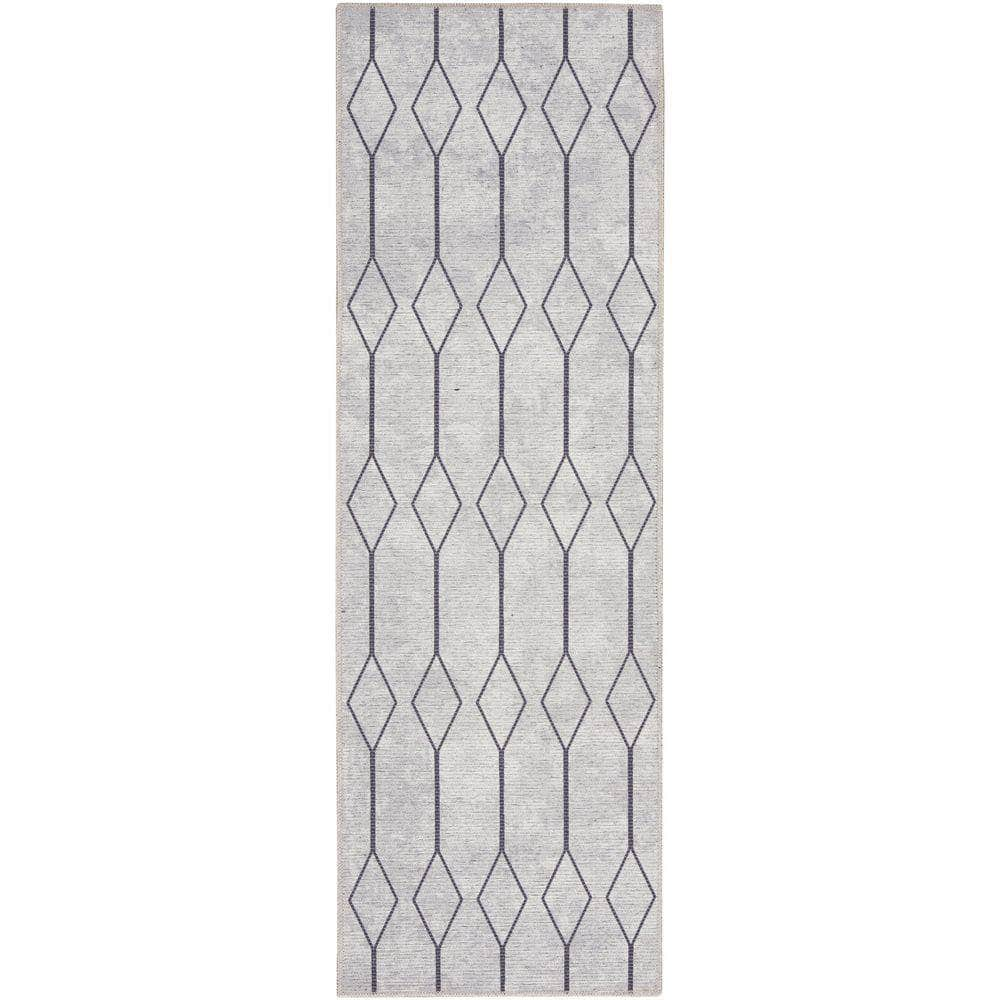 Machine Washable Series 1 SR107 Ivory/Grey Rug #color_ivory/grey