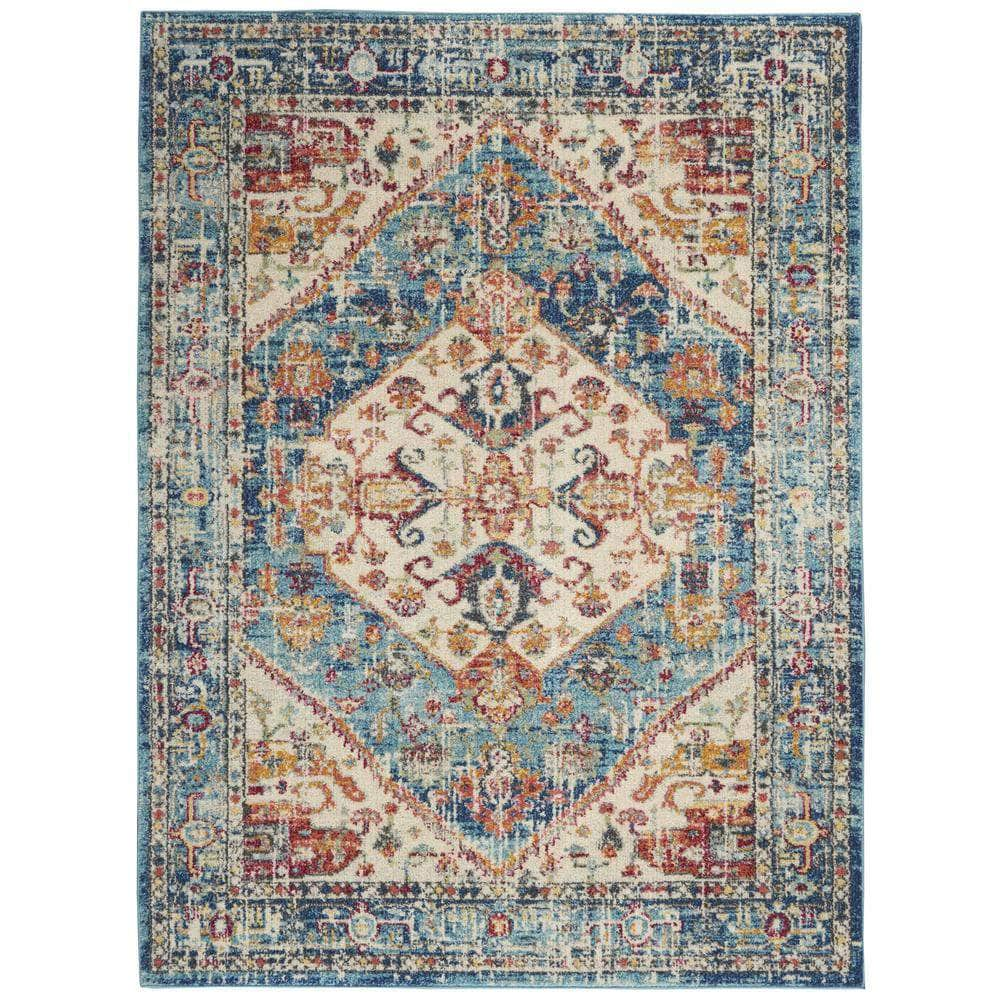 Passion PSN23 Ivory/Light Blue Rugs #color_ivory/light blue