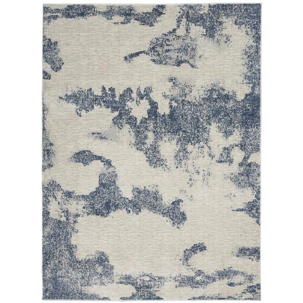 Imprints IMT03 Ivory/Light Blue Rugs #color_ivory/light blue