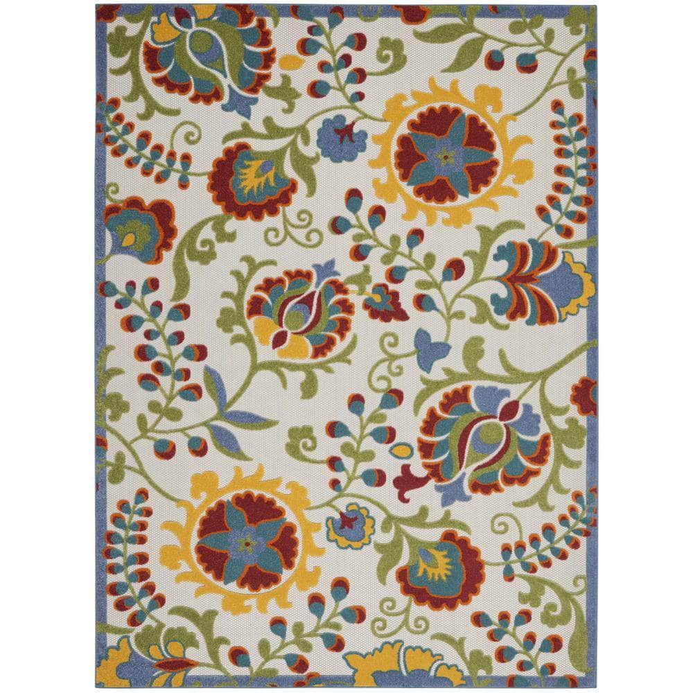 Aloha ALH17 Ivory/Multi Rugs #color_ivory/multi